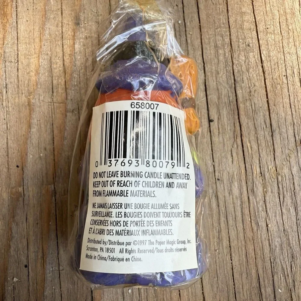 Vintage Halloween Witch Candle 4” Wrapped Unused From Bradlees 1997